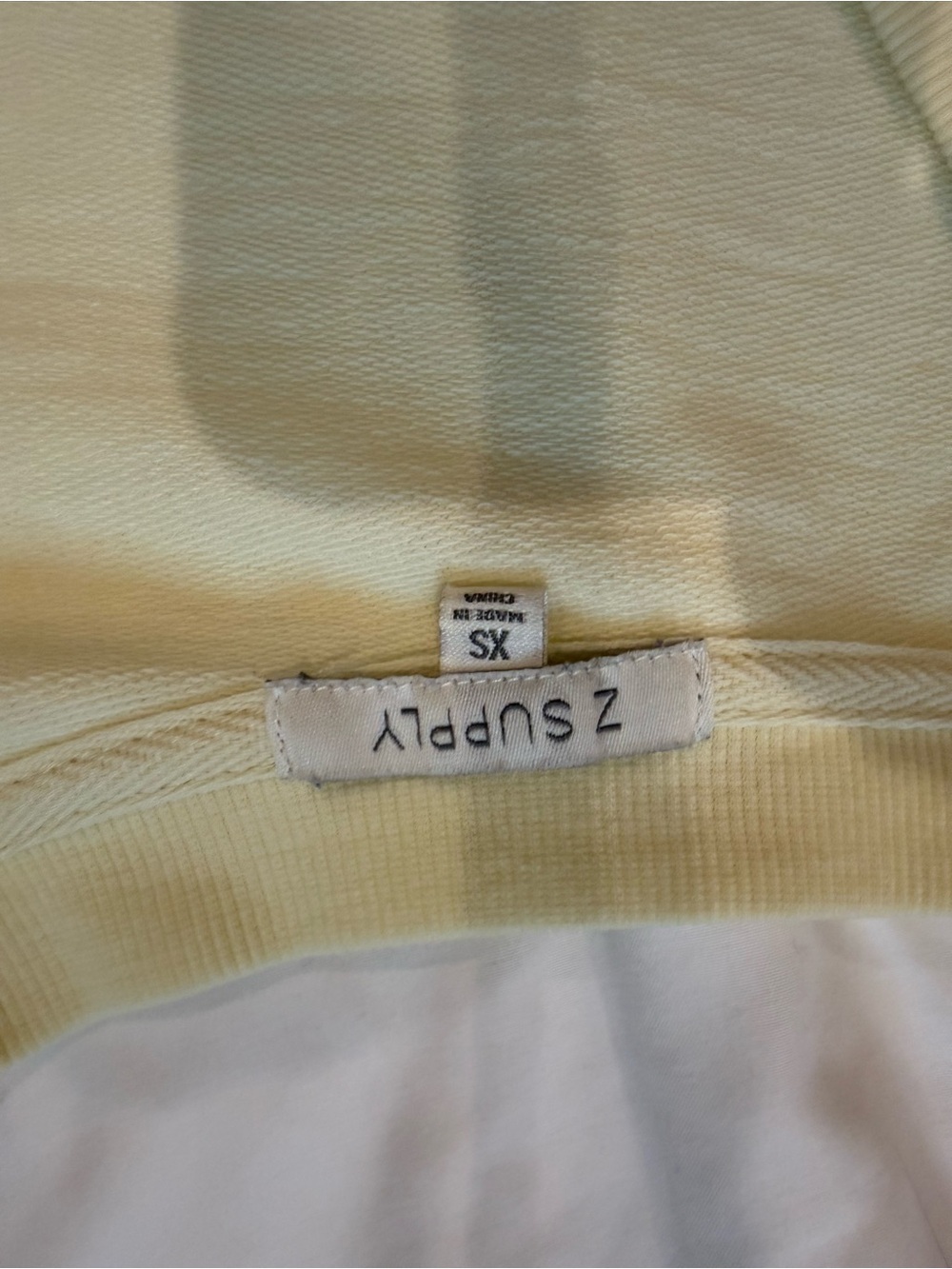 Z Supply Yellow Long Sleeve Top Soft Knit Size XS Casual Basic - Picture 3 of 5